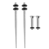 Maxbell 4 Pieces Ear Gauges Stretching Kit Stainless Steel Flare Plug Tapper 2mm - Aladdin Shoppers
