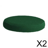 Maxbell 2Pcs Luxury Round Bar Stool Cushion Covers with Elastic Dustproof Slipcover