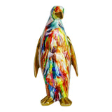 Maxbell Maxbell Penguin Sculpture Figurines Painted for Desk Wine Cabinet Decoration coloful large