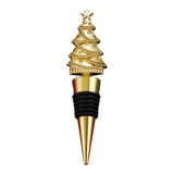 Maxbell Christmas Tree Wine Bottle Stopper Wine Gift for Wedding Kitchen Decor Party Golden
