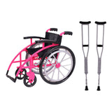 Maxbell Crutchs Wheelchair Models Experiment Stem Projects Toy Doll House Accessories Pink