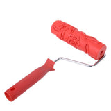 Maxbell Maxbell 6.85 Inch Wall Empaistic Flower Pattern Painting Roller with Plastic Handle