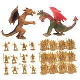 Maxbell 1/72 Scale Medieval Knights Action Figure Toy Building Toy for Children Kids gold