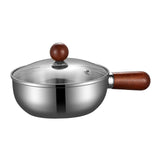 Sauce Pan Gifts Compatible with All Cooktops Portable Household Hot Milk Pot 16 cm Silver