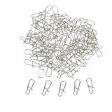 Maxbell Maxbell 100pcs Fishing Lock Snap Hook Lure Connector Swivels Solid Ring Clips - 20mm