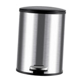 Trash Can with Foot Pedal Simple Dustbin Garbage Bin for Dorm Restroom Lobby Silver