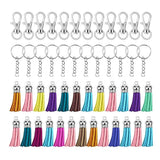 Maxbell Colorful 50 key ring 50 unique alloy split ring charm 25 tassel key ring