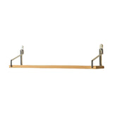 Maxbell Rustic Floating Shelf Wooden Metal Wall Shelf for Farmhouse Restaurant Decor