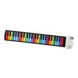 Maxbell 49 Keys Hand Roll up Keyboard Piano Sturdy Hand Roll Piano for Kids Children White