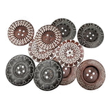 Maxbell 20cs Mixed Wooden 4 Holes Painted Sewing Buttons Craft DIY Scrapbooking