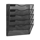 Maxbell Wall Mounted File Organizer Folder Modern Mesh Metal for Office files Papers Black