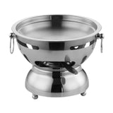 Maxbell Mini Hot Pot Traditional Chinese Hot Pot for Kitchen Countertop Home Camping S silver
