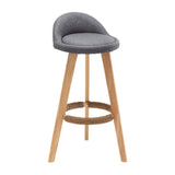 Maxbell Height Barstool Non Slip Modern Counter Stool for Bar Tables Pub Dining Room Gray Linen