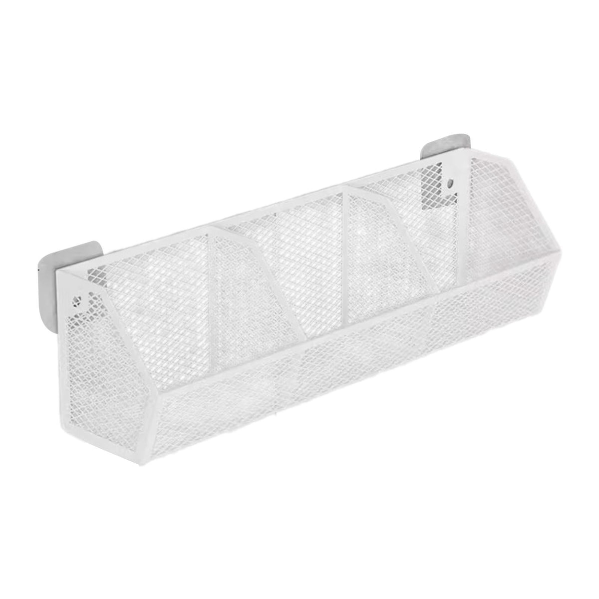 Maxbell Wall Hanging Baskets Wall Mounted Multiuse for Living Room 42.8x11x13.5cm White