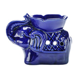 Maxbell Essential Oil Burner Pottery Handmade Tea Light Holder for Office Tabletop SPA Blue