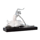 Maxbell Maxbell Nordic Style Ballet Dancer Arts Decoration Elegant for Entrance Shelf Gifts Style D White