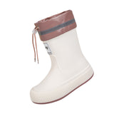 Maxbell Rain Boots for Women Wellies Fashion Garden Boots for Fishing Outside Travel Beige
