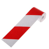 Maxbell 12x3M Red White Reflective Safety Warning Conspicuity Tape Film Sticker