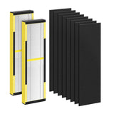 Maxbell HEPA Replacement Purifier Spare Parts Easy Installation Air Purifier Cleaner 2pcs Yellow