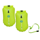 Maxbell 2 Pieces High Visibility Inflatable Dry Bag Swimming Snorkeling Safety Float