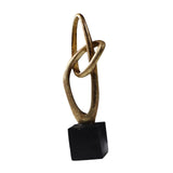Resin Figurine Decorative Circular Ring Statue for Fireplace Hallway Cabinet Style B