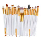 Maxbell Maxbell 20 Pcs/Set Professional Make up Brush Set Beauty Cosmetic Tool White Gold
