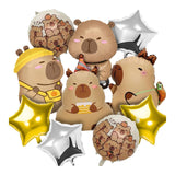 Maxbell 10x Animal Balloons Capybara Balloons for Birthday Party Children Boys Girls