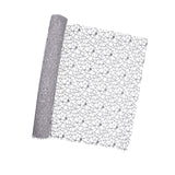Maxbell Jacquard Net Mesh Ornament Floral Wrapper for Valentine's Day Gifts Birthday Gray