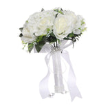 Maxbell Wedding Bouquet Lifelike Decorative Bride Bouquet for Home Anniversary Decor