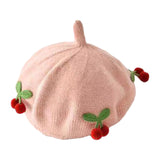 Maxbell Baby Beret Hat Casual Warm Beanie Cap for Winter Autumn Little Girls Outdoor Pink