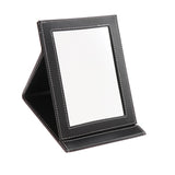 Maxbell Tabletop Makeup Mirror,Compact Portable Travel Mirror,Leather Folding Mirror