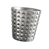 Maxbell Resin Flower Pot Creative Small Plant Container for Windowsill Bedroom Patio Silver