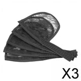 Maxbell 3x5pcs Hair Net for Making Ponytail Weaving Net Wig Caps Hair Accessories black