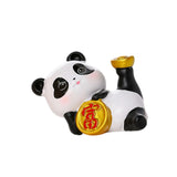 Panda Figurine Car Dashboard Decoration for Table Centerpiece Office Bedroom Style H