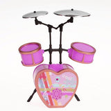 Maxbell Shocking Pink Drum Set For fashion Doll house accessory
