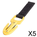 5xPortable Diving Line Cutter with Underwater Scuba Dive Mini Knife Yellow
