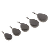 Maxbell 5pcs (Flat Pear Swivel) Carp Fishing Weight, Fishing Sinker, Lead Sinker - Aladdin Shoppers