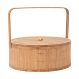 Maxbell Handwoven Bamboo Basket Box Gift Wrapping Basket for Backyard Festival Bread