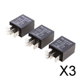 Maxbell 3x3 Pieces 24V 30A Car Automotive Van Boat Electronic 5 Pin SPST Relays