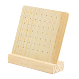 Maxbell Wooden Pegboard Display Stand Necklace Holder for Store Showcase Craft Shows 56 Holes