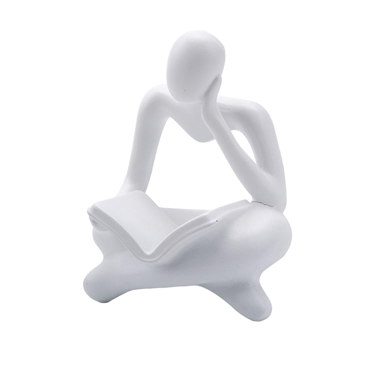 Maxbell Maxbell Thinker Statue Collectibles Art Crafts for Living Room Bedroom Bookshelf White