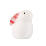 Fashion Lovely White Ceramic Rabbit Sculpture Miniature Figurine Home Decor