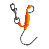 Maxbell Maxbell Scuba Diving Reef Drift Hook with 47" Line & Stainless Steel Clip Orange