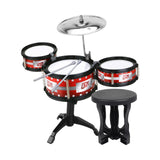 Kids Jazz Drum Kits with Chairs for Stage Performance Kindergarten Preschool