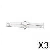 Maxbell 3xElastic Leg Garter Belt Fashion Gifts Ladies Punk for Birthday Party Cosplay White