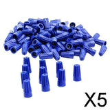 Maxbell 5x100 Pieces Electrical Wire Connector Twist-On Easy Screw On Type Caps Blue
