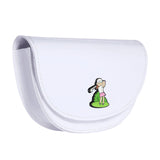 Golf Rangefinder Carrying Case PU Leather Portable Carry Pouch for Men Women White