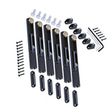 Maxbell 6 Pieces Headless Guitar Bridge Tailpiece Metal for Replaces Accessories DIY without screw