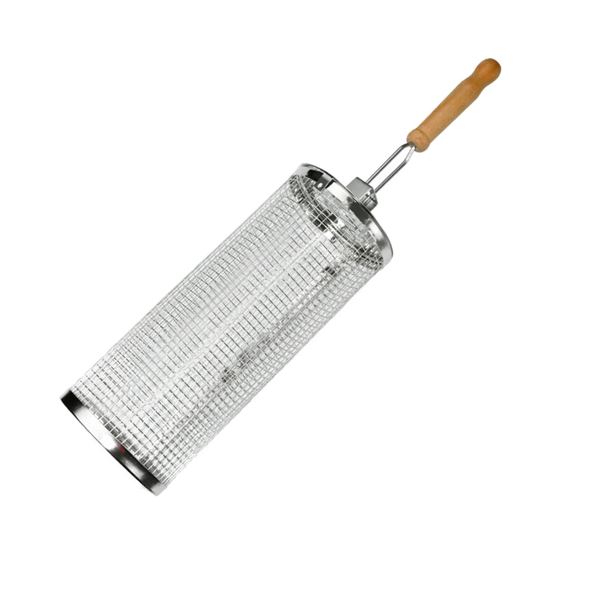 Maxbell Maxbell BBQ Grill Basket BBQ Tool Round Rolling Grill Basket for Food Picnic Outdoor Large