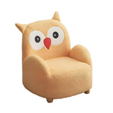Maxbell 2in1 Kids Cartoon Sofa Bed, Soft Plush, Solid Wood, Safe & Space-Saving Yellow Owl Wood